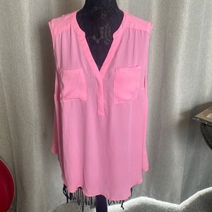 Torrid Pink High Low dress tank w/ front pockets